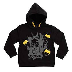 United Labels DC Comics - Batman Jungen Kinder Kapuzenpullover Hoodie Sweatshirt Schwarz Gr. 98-104 von United Labels