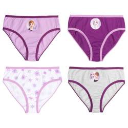 United Labels Disney Frozen Panty für Mädchen - Die Eiskönigin Kinder Slip Unterhose Unterwäsche Lila (4er Pack) (DE/NL/SE/PL, Numerisch, 110, 116, Regular, Lila) von United Labels