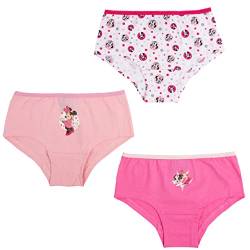 United Labels Disney Minnie Mouse Panty für Mädchen Kinder Slip Unterhose Unterwäsche Mehrfarbig Bunt (3er Pack) (as3, Numeric, Numeric_122, Numeric_128, Regular) von United Labels