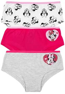 United Labels Disney Minnie Mouse Panty für Mädchen Kinder Slip Unterhose Unterwäsche Mehrfarbig Bunt (3er Pack) (as3, Numeric, Numeric_122, Numeric_128, Regular) von United Labels