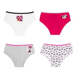 United Labels Disney Minnie Mouse Panty für Mädchen Kinder Slip Unterhose Unterwäsche Mehrfarbig Bunt (4er Pack) (as3, Numeric, Numeric_110, Numeric_116, Regular, 110-116) von United Labels