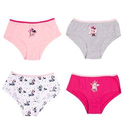 United Labels Disney Minnie Mouse Panty für Mädchen Kinder Slip Unterhose Unterwäsche Mehrfarbig Bunt (4er Pack) von United Labels