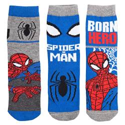 United Labels Marvel Spiderman Socken für Jungen Sneaker Kindersocken Söckchen (3er Pack) (as3, numeric, numeric_31, numeric_34, regular) von United Labels