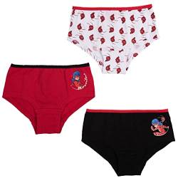 United Labels Miraculous Panty für Mädchen Kinder Slip Unterhose Unterwäsche Mehrfarbig Bunt (3er Pack) (as3, Numeric, Numeric_110, Numeric_116, Regular) von United Labels