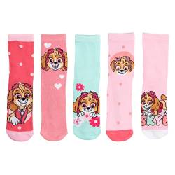 United Labels Paw Patrol Socken für Mädchen Kinder Sneaker Kindersocken Söckchen Bunt (5er Pack) (27/30) von United Labels