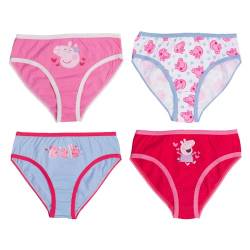 United Labels Peppa Wutz Panty für Mädchen Kinder Slip Unterhose Unterwäsche Mehrfarbig Bunt (4er Pack) (DE/NL/SE/PL, Numerisch, 98, 104, Regular, Mehrfarbig) von United Labels