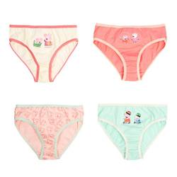 United Labels Peppa Wutz Panty für Mädchen Kinder Slip Unterhose Unterwäsche Mehrfarbig Bunt (4er Pack) (as3, Numeric, Numeric_110, Numeric_116, Regular, 110-116) von United Labels