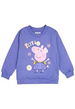 United Labels Peppa Wutz Pullover für Mädchen - Kinder Sweatshirt Oberteil Lila mit Glitterprint (as3, Numeric, Numeric_86, Numeric_92, Regular) von United Labels