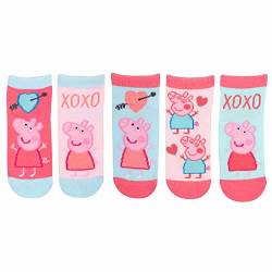 United Labels Peppa Wutz Socken für Mädchen Sneaker Kindersocken Söckchen Rosa/Blau (5er Pack) (as3, numeric, numeric_27, numeric_30, regular, 27-30) von United Labels