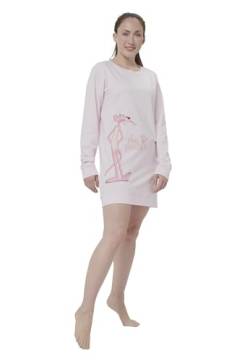 United Labels Pink Panther Nachthemd für Damen Schlafshirt Pyjama Shirt langärmlig Oberteil Rosa (L) von United Labels