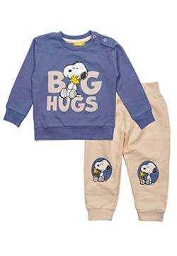 United Labels The Peanuts Baby Set Snoopy - Big Hugs - Oberteil Pullover mit Hose 2-Teiler Lila/Rosa (62-68) von United Labels