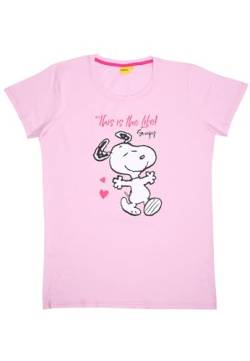 United Labels The Peanuts Snoopy Nachthemd für Damen - Schlafshirt Pyjama Kurzarm Oberteil Rosa (Rosa, M) von United Labels