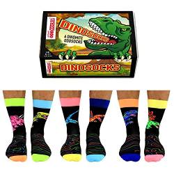 Dino Oddsocks Socken in 39-46 im 6er Set - Dinosaurier Oddsocks Strumpf von United Oddsocks