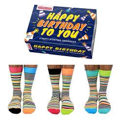Happy Birthday Geburtstag Oddsocks Socken in 39-46 im 6er Set - Strumpf von United Oddsocks