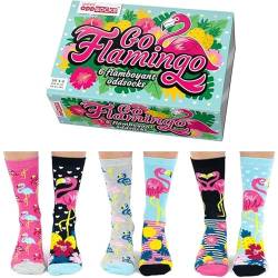 United Oddsocks Go Flamingo Socken für Damen, Größe 37-42 EU / 3–8 UK von United Oddsocks