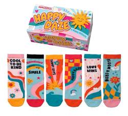 United Oddsocks Kinder Socken, 6 individuelle Socken - Geschenkbox, Motivsocken Happy Daze 27-30 von United Oddsocks