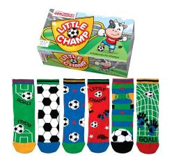 United Oddsocks Kinder Socken, 6 individuelle Socken - Geschenkbox, Motivsocken Little Champ 27-30 von United Oddsocks