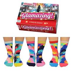 United Oddsocks Oddsocks Damen Oddsocks - Zing - Glamazing Sparkling Oddsocks - UK 4-8, EUR 37-42, US 6,5-10,5 - 6 Stück Odd Socks von United Oddsocks