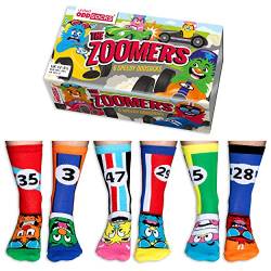 United Oddsocks Zoomers Box 6 Oddsocks For Boys UK 12-5.5 EUR 30.5-38.5 US 13.5-8 von United Oddsocks