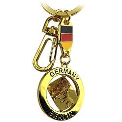 Schlüsselanhänger Berlin Souvenirs, Geschenk, Andenken - Keychain aus Metall für Deutschland. Mitbringsel für Paare, passend für Taschen, Rucksäcke, Autoschlüssel von United1871