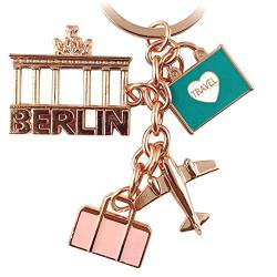 United1871 Schlüsselanhänger Berlin Souvenirs, Geschenk, Andenken - Keychain aus Metall für Deutschland. Mitbringsel für Paare, passend für Taschen, Rucksäcke, Autoschlüssel von United1871