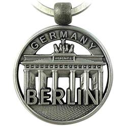 United1871 Schlüsselanhänger Berlin Souvenirs, Geschenk, Andenken - runder Keychain mit Skyline aus Metall für Deutschland. Mitbringsel für Paare, passend für Taschen, Rucksäcke, Autoschlüssel von United1871