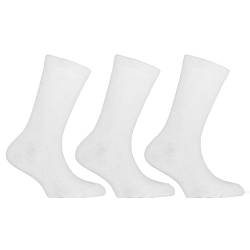 Universaltextilien Kinder Schulsocken unifarben (3er Pack) (Euro 31-36 (8-12 Jahre)) (Weiß) von Universaltextilien