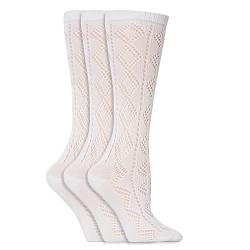 Universaltextilien Mädchen Spitzen-Kniestrümpfe, WeiÃŸ, Schulmädchen Socken (3 Paar) (EUR 27-31 (5-7 Jahre)) (WeiÃŸ) von Universaltextilien