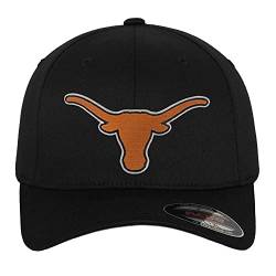 University of Texas Offizielles Lizenzprodukt Texas Longhorns Logo Flexfit Baseball Cap (Schwarz), Small/Medium von University of Texas