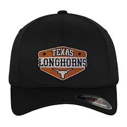 University of Texas Offizielles Lizenzprodukt Texas Longhorns Patch Flexfit Baseball Cap (Schwarz), Small/Medium von University of Texas