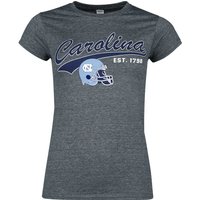 University T-Shirt - North Carolina - S bis M - für Damen - Größe M - grau  - Lizenzierter Fanartikel von University