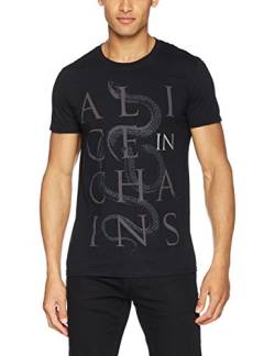 Alice In Chains Herren T-Shirt Alice Snakes Kurzarm, Schwarz, L von Unknown