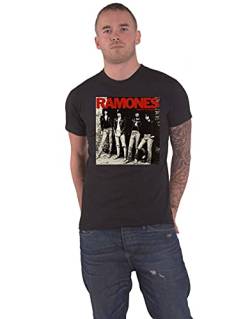 Ramones Herren-T-Shirt Rocket to Russia, kurzärmelig, Schwarz, L von Rockoff Trade