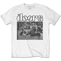 The Doors Jim On Floor Herren-T-Shirt, kurzärmelig, weiß, S von Unknown