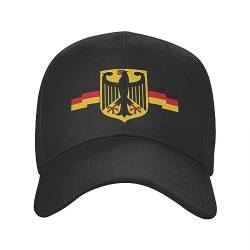 Baseballkappe Hip-Hop Sonnenhut Deutscher Adler auf Baseballkappe für Männer und Frauen verstellbare Deutschland-Flagge Papa-Hut Sonnenschutz Snapback-Kappen Geburtstagsgeschenk für Männer und Frauen von UnniQ