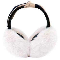 Unning Winter Ohrenschützer Damen Faltbare Plüsch Ohrenwärmer Mode Kunstpelz Weich Ohrabdeckungen Ear Muffs Ear Warmers for Women von Unning
