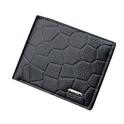 Brieftasche Damen Groß Schwarz Mode Streifen einfache Kurze Geldbörse Damen Herren offene Geldbörse mehrere Kartenfächer Clutch Bag Geldbörsen Herren Klein (Black, One Size) von UnoSheng