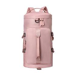 Hängender Stoffschrank Taschen Sporttasche für Damen und Herren, Sport-Reisetasche mit Schuhfach und Nassfach, Übernachtungstaschen für Yoga, Reisen, Schwimmen, Camping, Taschen (Pink, One Size) von UnoSheng