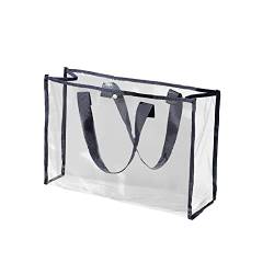 Hemd Kariert Herren 2 Taschen Badetasche, Kosmetik-Aufbewahrungstasche, multifunktionale, transparente Kulturtasche, große Kapazität, Strandtasche Taschen Hüllen (Navy, One Size) von UnoSheng