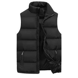 Sportweste Herren Outdoor Isolierte - Steppweste Herren Leicht Daunenweste Mit Stehkragen Gefütterte Puffer Weste Bodywarmer Verstaubare Ärmellose Jacke Mit Reißverschluss Taschen Übergangswesten von UnoSheng