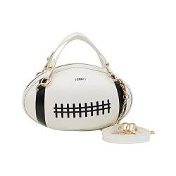 Umhängetaschen Damen Schwarz Groß Mode Rugby Form Frauen Tägliche Handtasche Clutch Bag Umhängetasche Umhängetasche Mädchen Geldbörse Neuheit Lustige Tasche Umhängetaschen Klein Herren (B, One Size) von UnoSheng