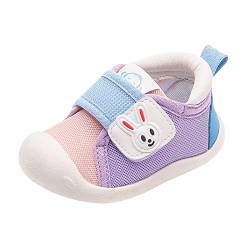 UnoSheng Baby Schuhe Junge MäDchen Lauflernschuhe, Babyschuhe Kleinkind Flach Gummi Anti-Rutsch Krabbelschuhe Mesh Atmungsaktive Kleinkind-Schuhe Weichen Sohle Taufschuhe Mit Niedlich Cartoon Muster von UnoSheng