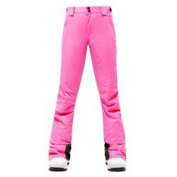 UnoSheng Fleece Jumpsuit Damen Kuschelig Damen-Ski-/Schneehose, leichte -Trägerhose Elegant Jumpsuit (A-Pink, L) von UnoSheng