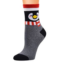 UnoSheng Herren Sneaker Socken Farbig Weihnachtssocken für Damen Lässige Baumwolle Warm Bequeme Weihnachtssocken Heizbare Socken (Grey, One Size) von UnoSheng