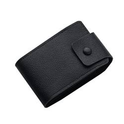 UnoSheng Klein Damen Geldbörsen Fashion ID Short Wallet Einfarbig Damen Herren Haspe Geldbörse 11 Kartenfächer Mehrere Kartenfächer Clutch Bag Kitkartenhüllen Blau (Black, One Size) von UnoSheng