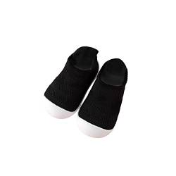 UnoSheng Kleinkind-Mädchen-Schuhe Turnschuhe mit flachem Boden, Nicht rutschfest, halboffen, atmungsaktiv, weiche Schuhe Badeschuhe (Black, 25.5 Toddler) von UnoSheng