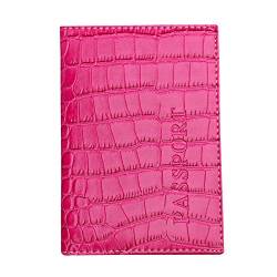 UnoSheng Taschen Herren Rucksack Business Passport Leather Business Passport Wlet Card Bezug weiche Passport Protective Halter Taschen Damen Rose (Hot Pink, One Size) von UnoSheng