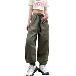 Unotobe Cargohose Damen Baggy y2k High Waist Weites Bein Jogginghose Herren Baumwolle Streetwear von Unotobe