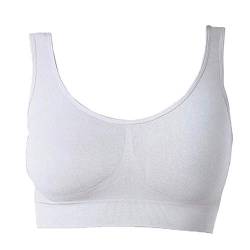 UnsichtBra Bustier Damen BH ohne Buegel | Wohlfühl Bustiers Top | Bügelloser Soft Bra | Schlaf Still Sport Bralette in vielen Farben (wellbra_sngl)(3XL, Weiß) von UnsichtBra