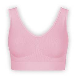 UnsichtBra Bustier Damen BH ohne Buegel | Wohlfühl Bustiers Top | Bügelloser Soft Bra | Schlaf Still Sport Bralette in vielen Farben (wellbra_sngl)(L, Rosa) von UnsichtBra